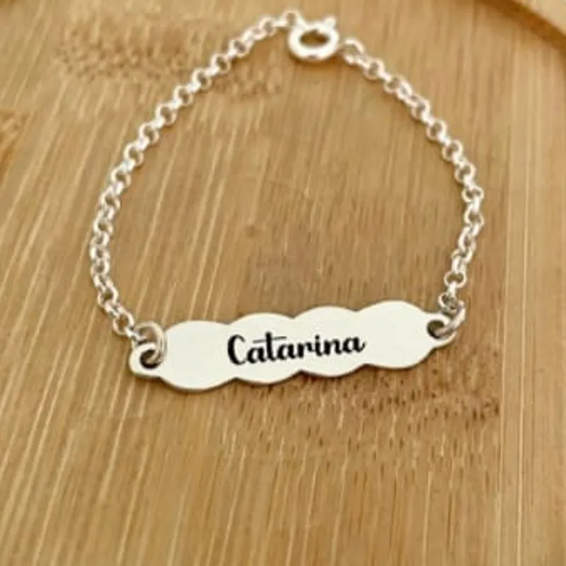 PULSEIRA PERSONALIZADA ELO PORTUGUÊS ESTILO NUVEM
