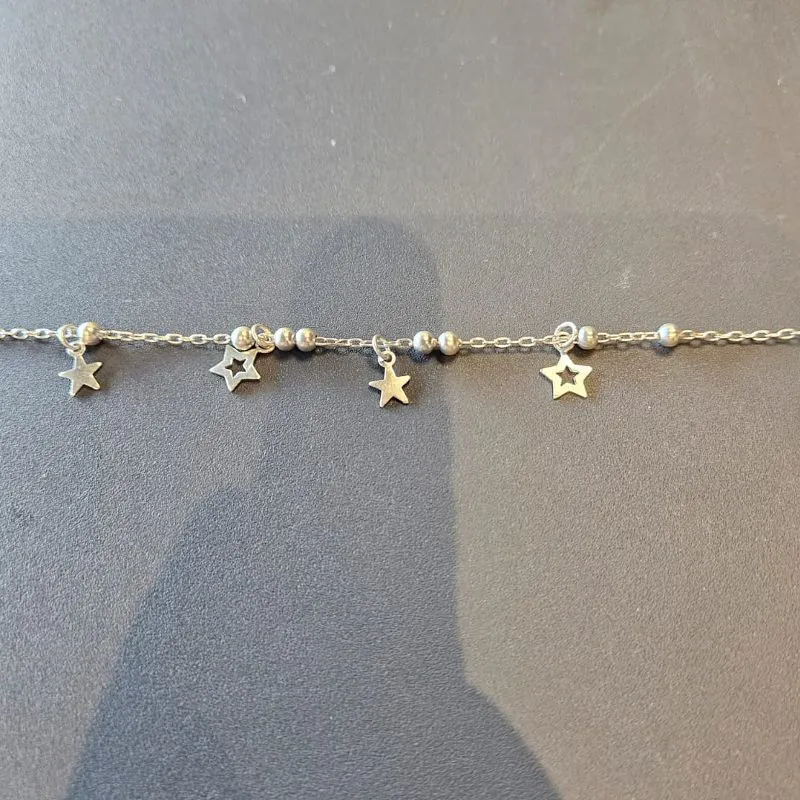 TORNOZELEIRA PENDURADA ESTRELA E BOLA