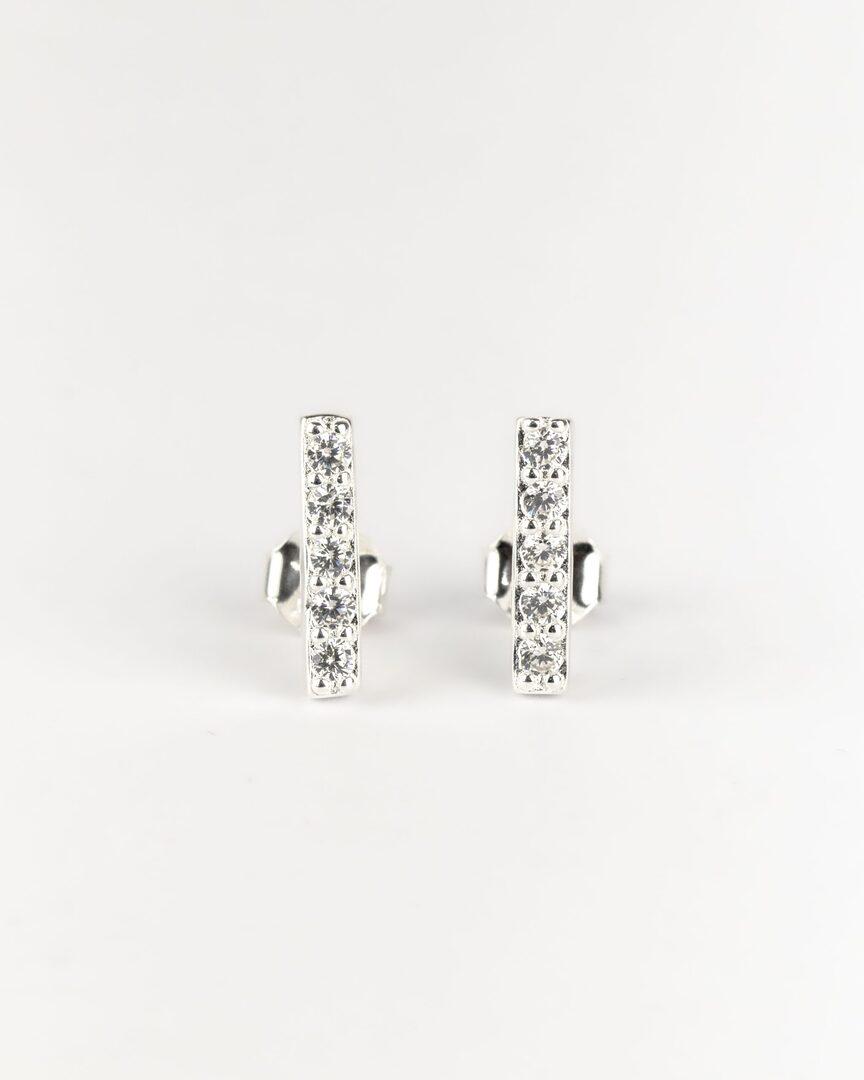 BRINCO EAR CUFF RETANGULAR 5 PEDRAS
