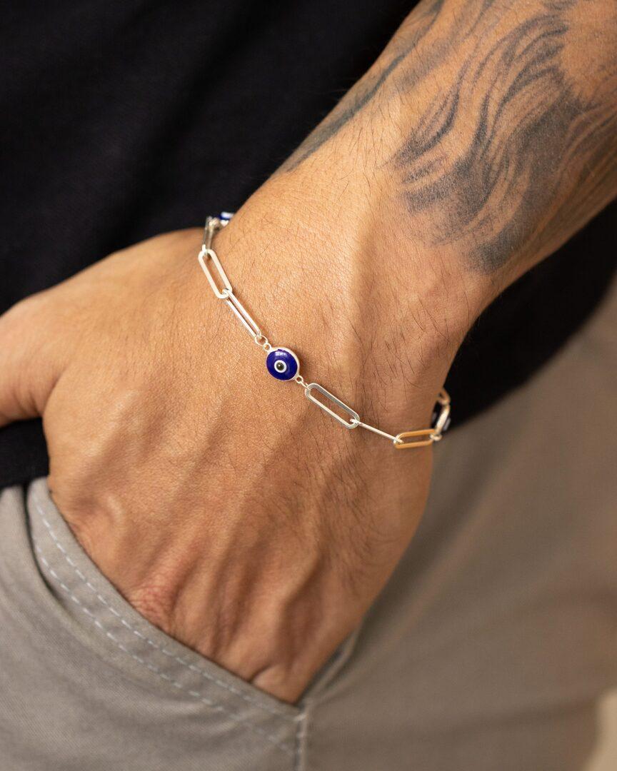 PULSEIRA OLHO GREDO ELO CADEADO ALONGADO