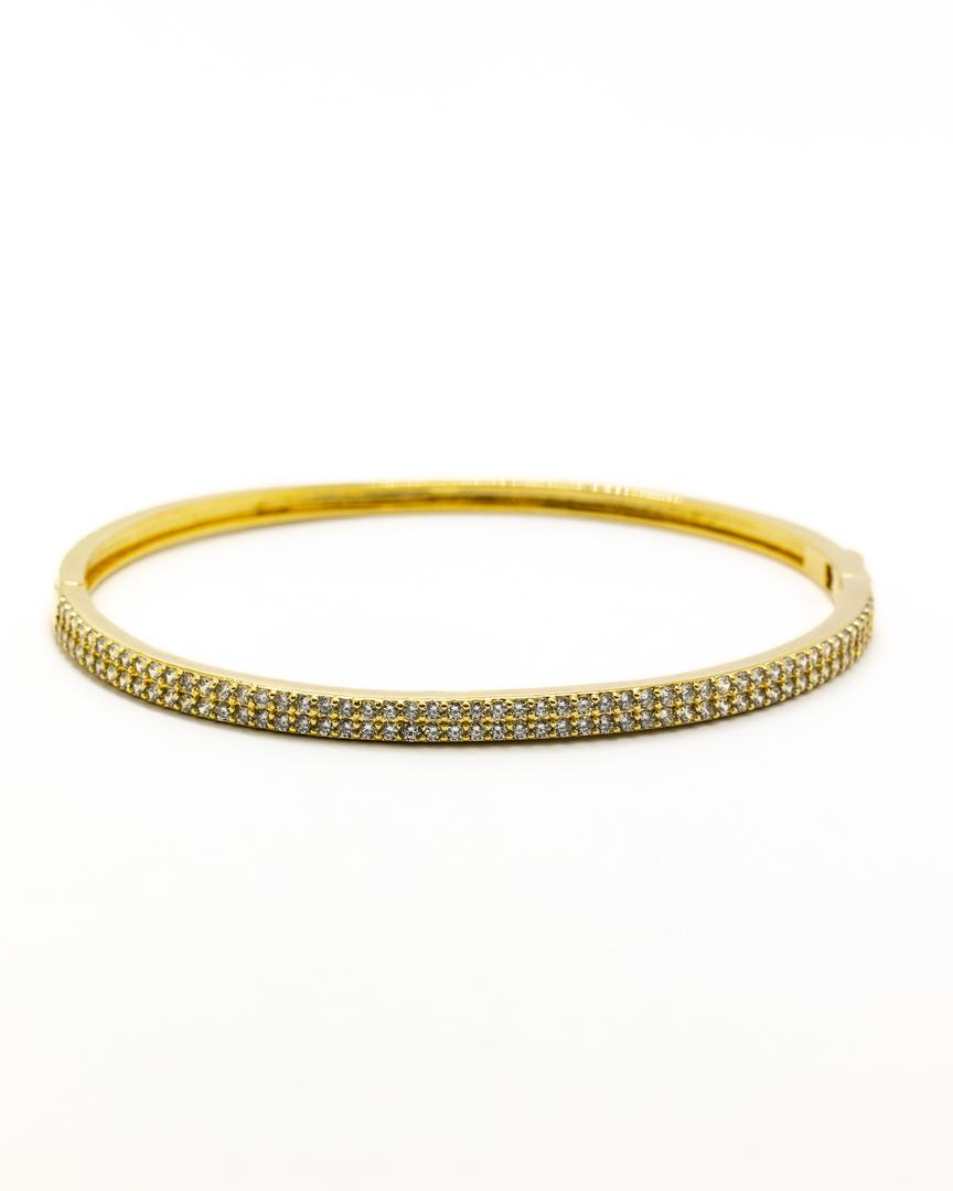 BRACELETE CRAVEJADO COM PEDRA CRYSTAL