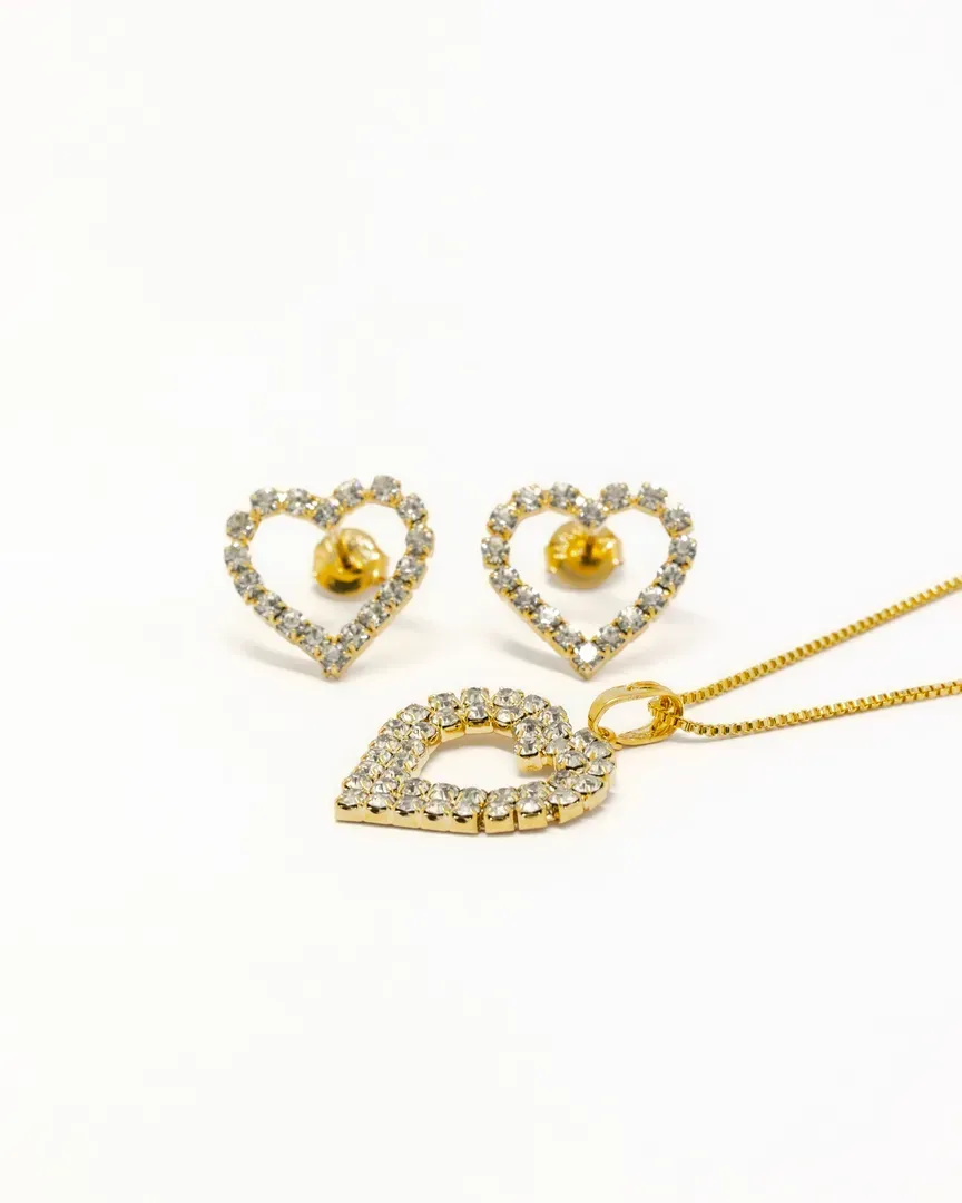 CONJUNTO CORACAO CRAVEJADO