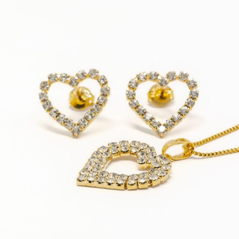 CONJUNTO CORACAO CRAVEJADO
