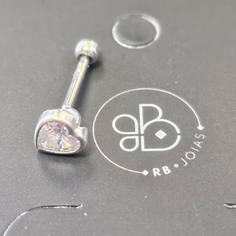 PIERCING CORAÇÃO PEDRA CRYSTAL