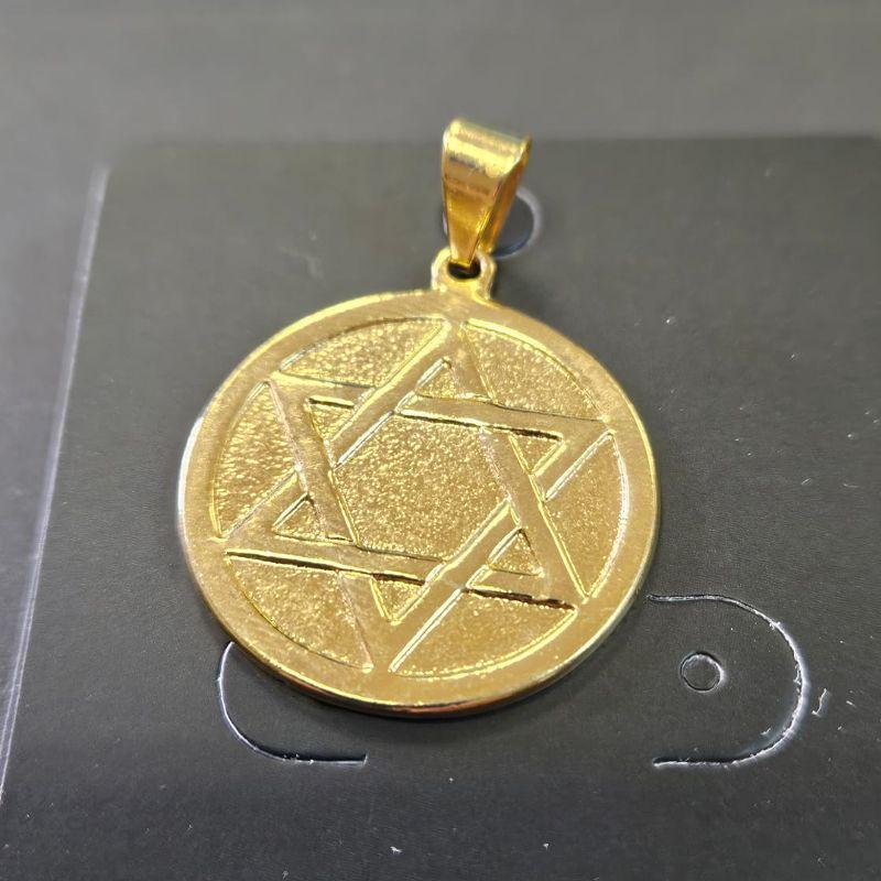 PINGENTE MEDALHA ESTRELA DE DAVI