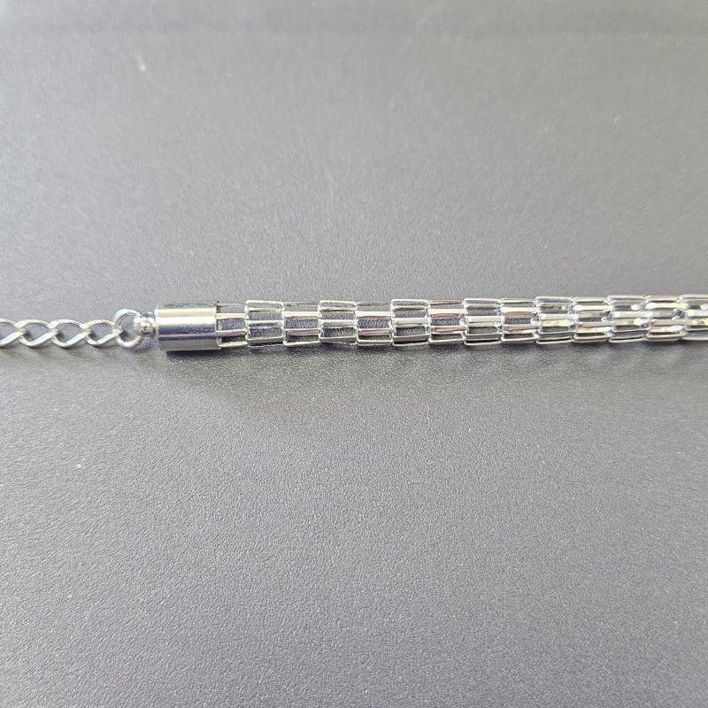 PULSEIRA BANHO DE RODIO TUBO VAZADO