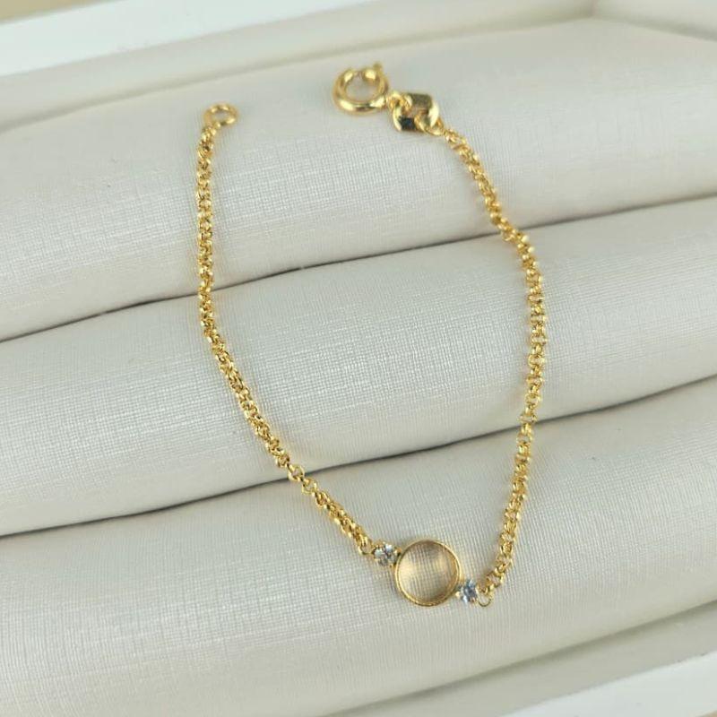 PULSEIRA INFANTIL CIRCULO VAZADO COM 2 PONTO DE LUZ