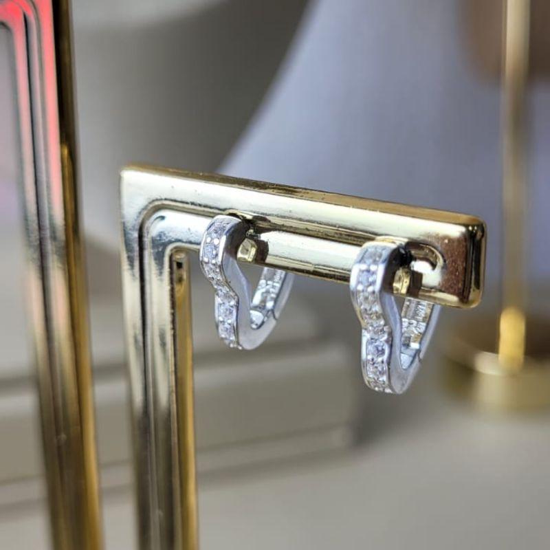 ARGOLA CORAÇÃO CLICK CRAVEJADO